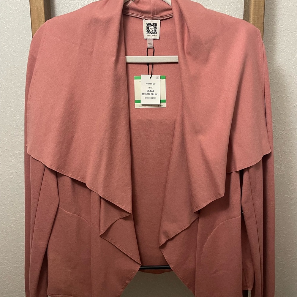 Anne Klein Pink Draped Women's Cardigan